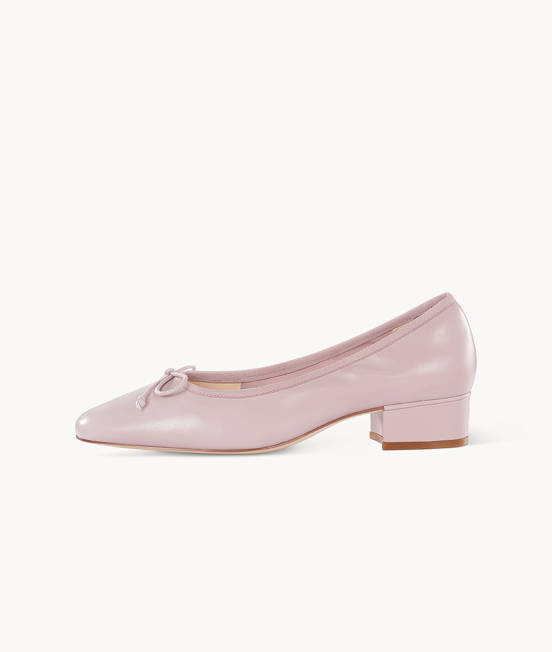 Taro Roll Air-touch Foam Round-toe pink Ballet Shoes with bow