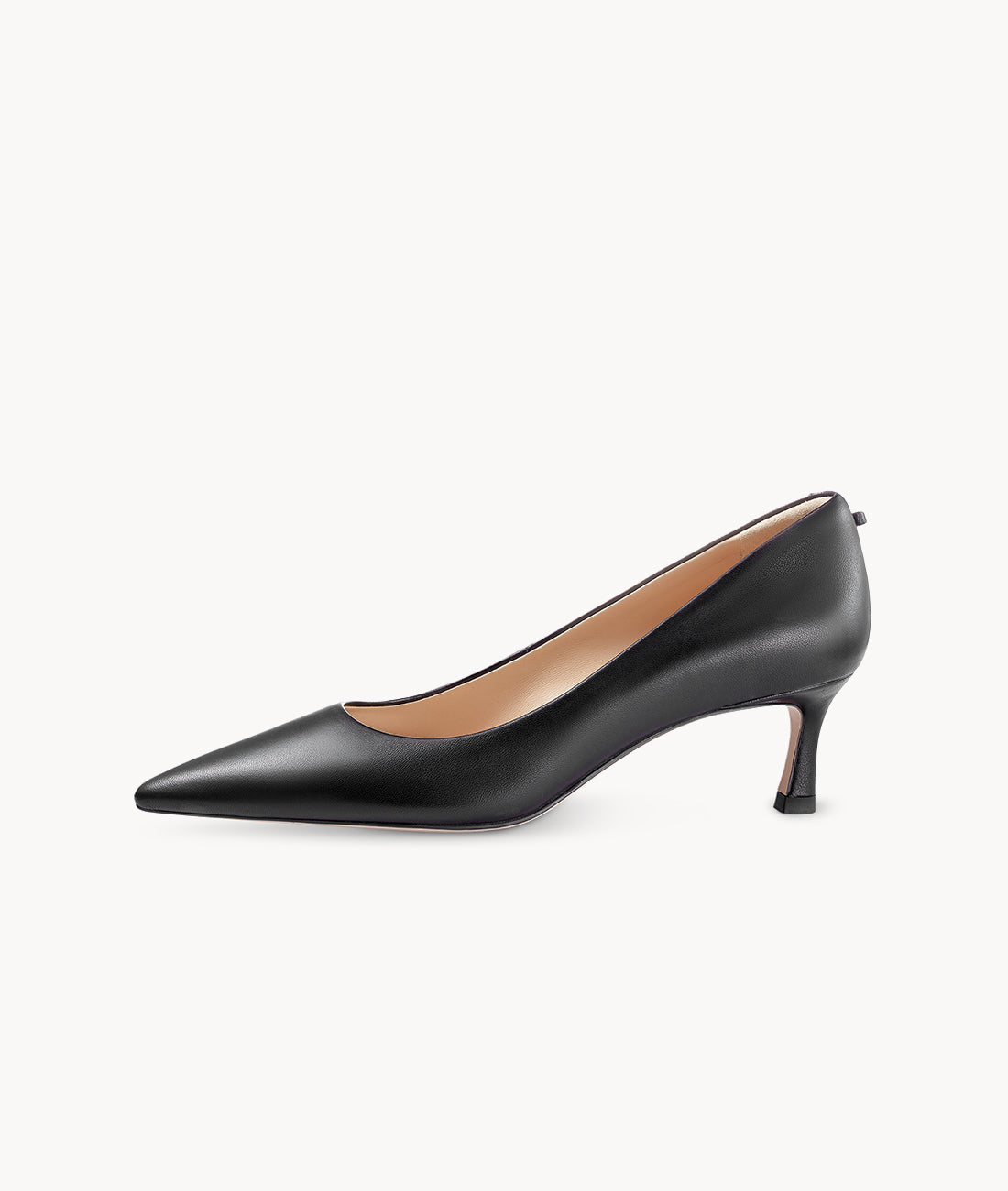 Black close toed square toe heels