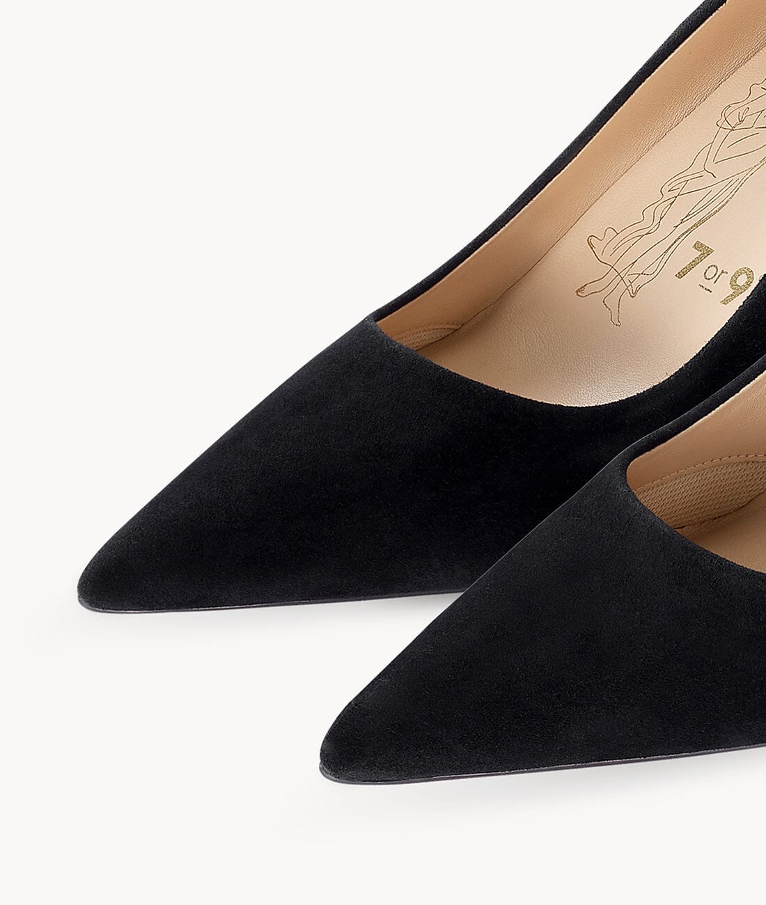 AIR-TOUCH FOAM 7CM BLACK WORK HEELS - Truffle Pumps 7or9