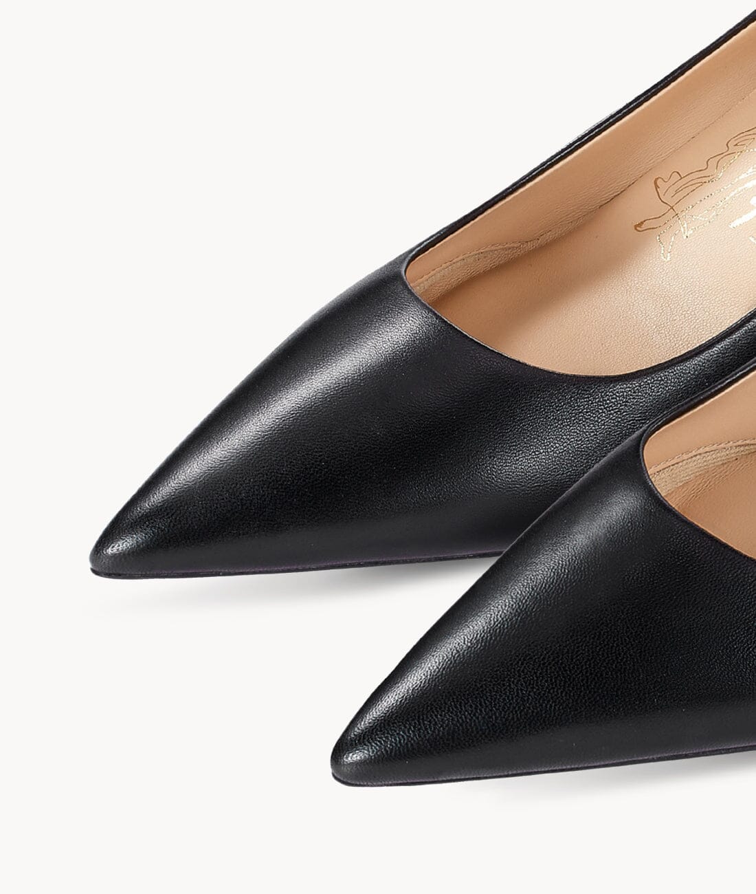 Black close toed square toe heels