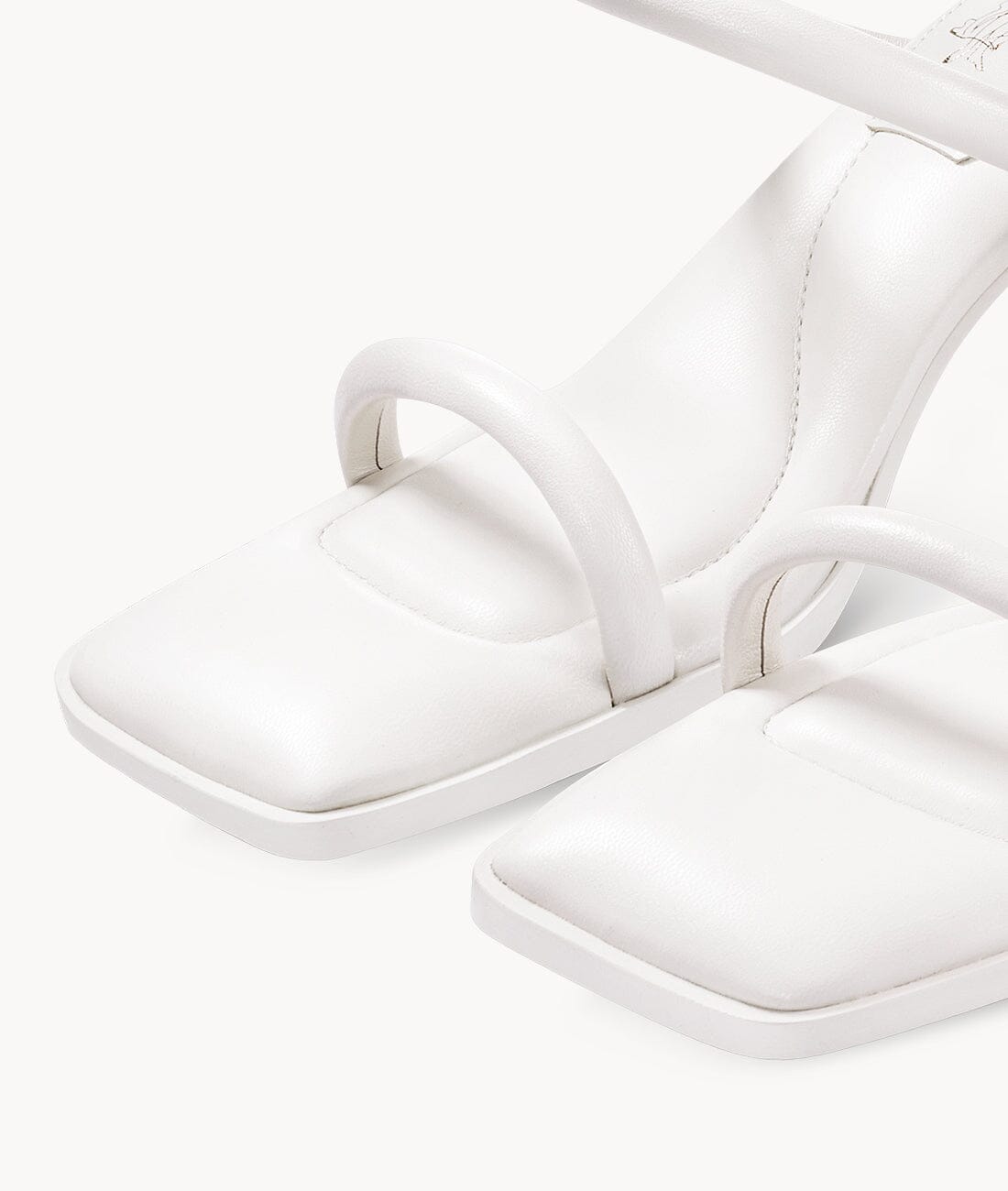 7or9 5cm White Sofas one-strap Sandals -Sandalwood 7or9