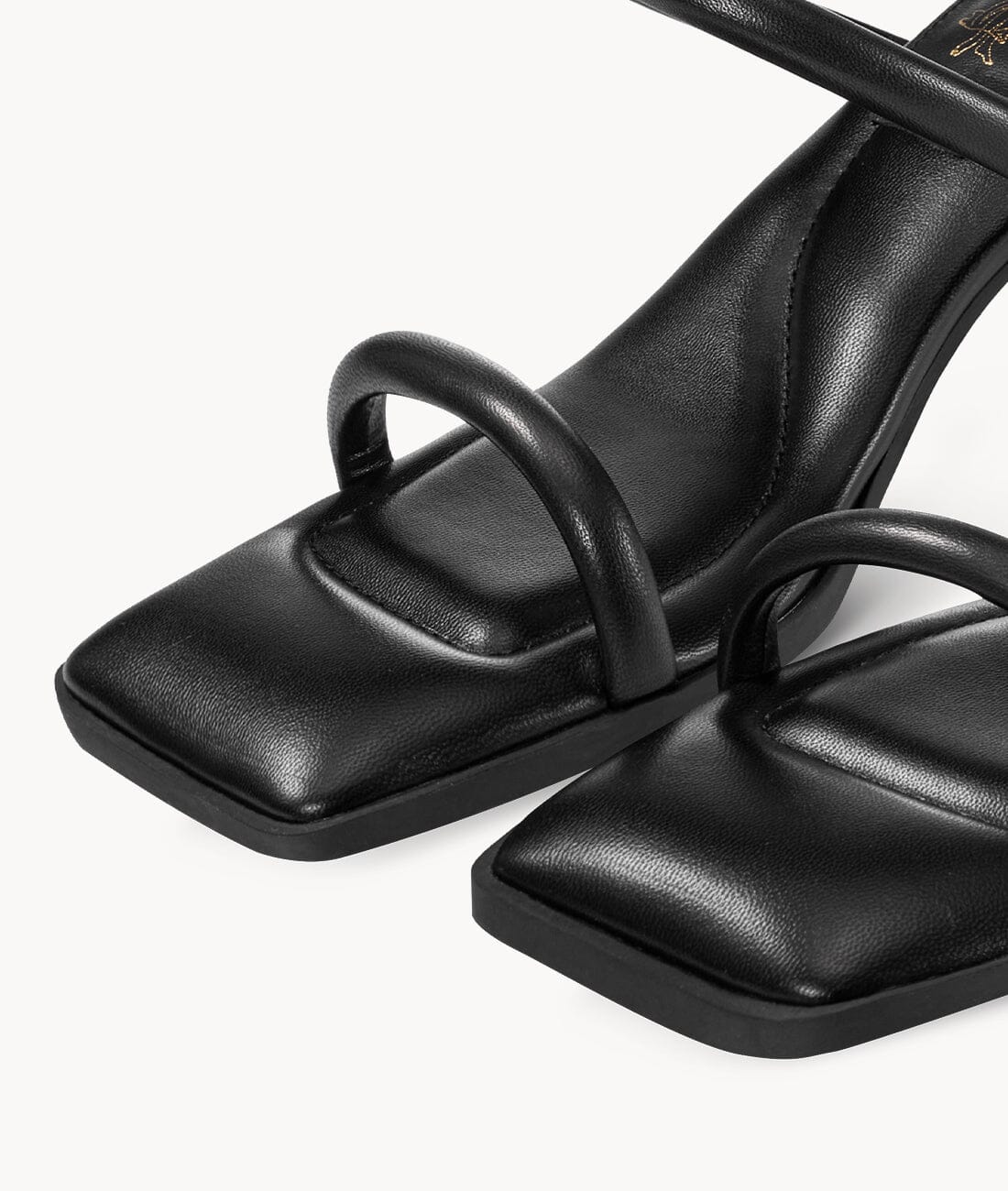 7or9 5cm Black Sofas one-strap Sandals -Black calla lily 7or9