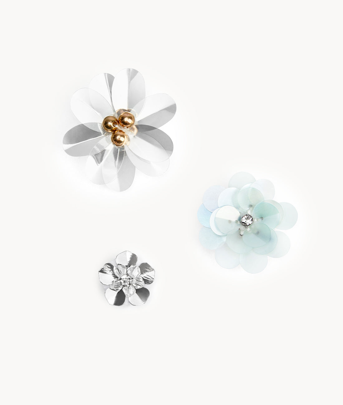 Sequin Flower Buckle - Blue