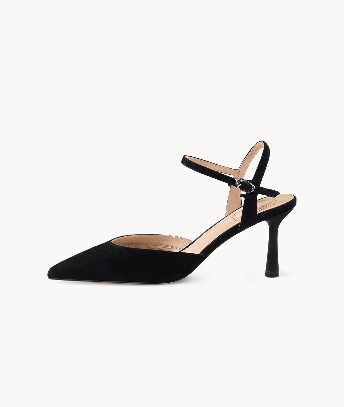 7or9 Japan - Black Crepe Myrtle Slingback - スリングバック