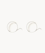 Silver Square Beaded Instep Ankle Chain 7or9