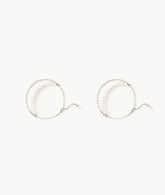 Silver Square Beaded Instep Ankle Chain 7or9