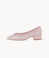 Taro Roll Air-touch Foam Round-toe pink Ballet Shoes with bow