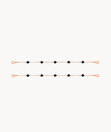 7or9 DIY Acessories for Shoes Black Bead Swing Chain Made of Copper&Glass bead for Slingbacks, Pumps