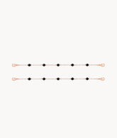 7or9 DIY Acessories for Shoes Black Bead Swing Chain Made of Copper&Glass bead for Slingbacks, Pumps