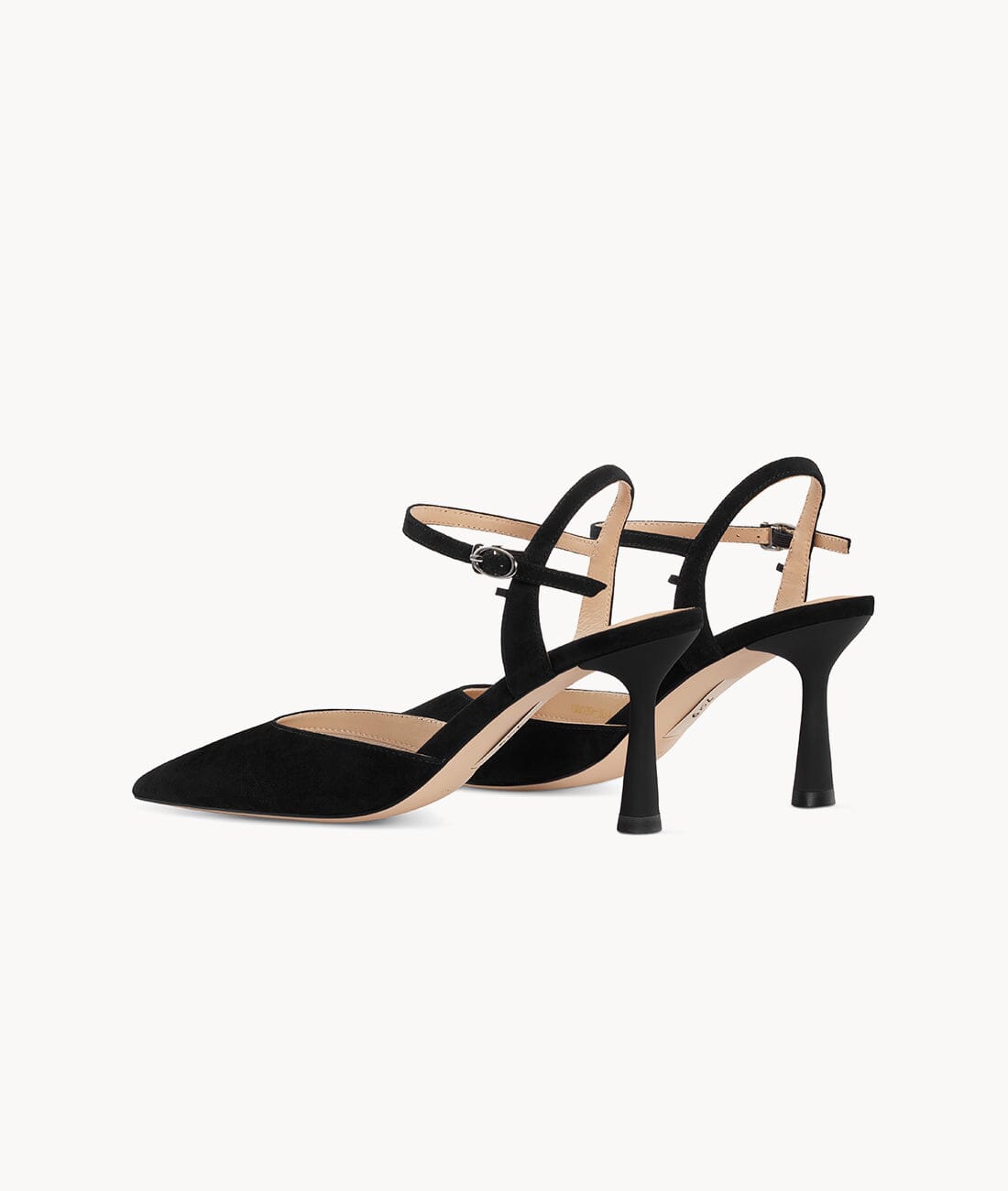 7or9 Japan - Black Crepe Myrtle Slingback - スリングバック