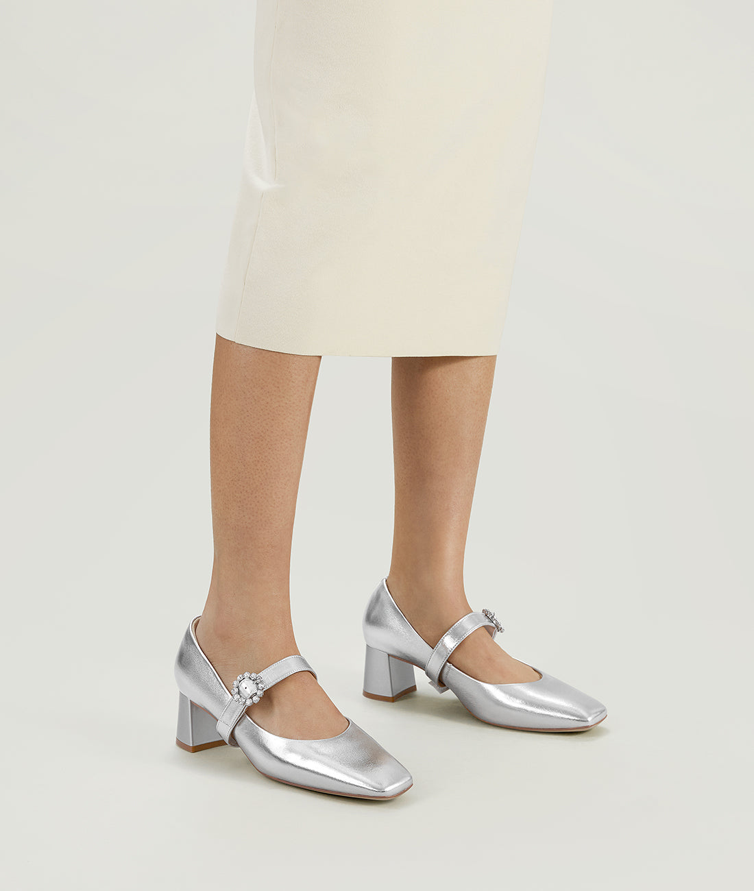 7or9 Japan - Silver Pearl Candy Mary Jane - パンプス