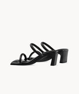 7or9 5cm Black Sofas one-strap Sandals -Black calla lily 7or9