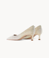 AIR-TOUCH FOAM 5CM GLITTER WEDDING HEELS - Gilded Champagne Heels 7or9