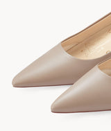 Nude  close toed point toe heels