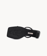 7or9 5cm Black Sofas one-strap Sandals -Black calla lily 7or9