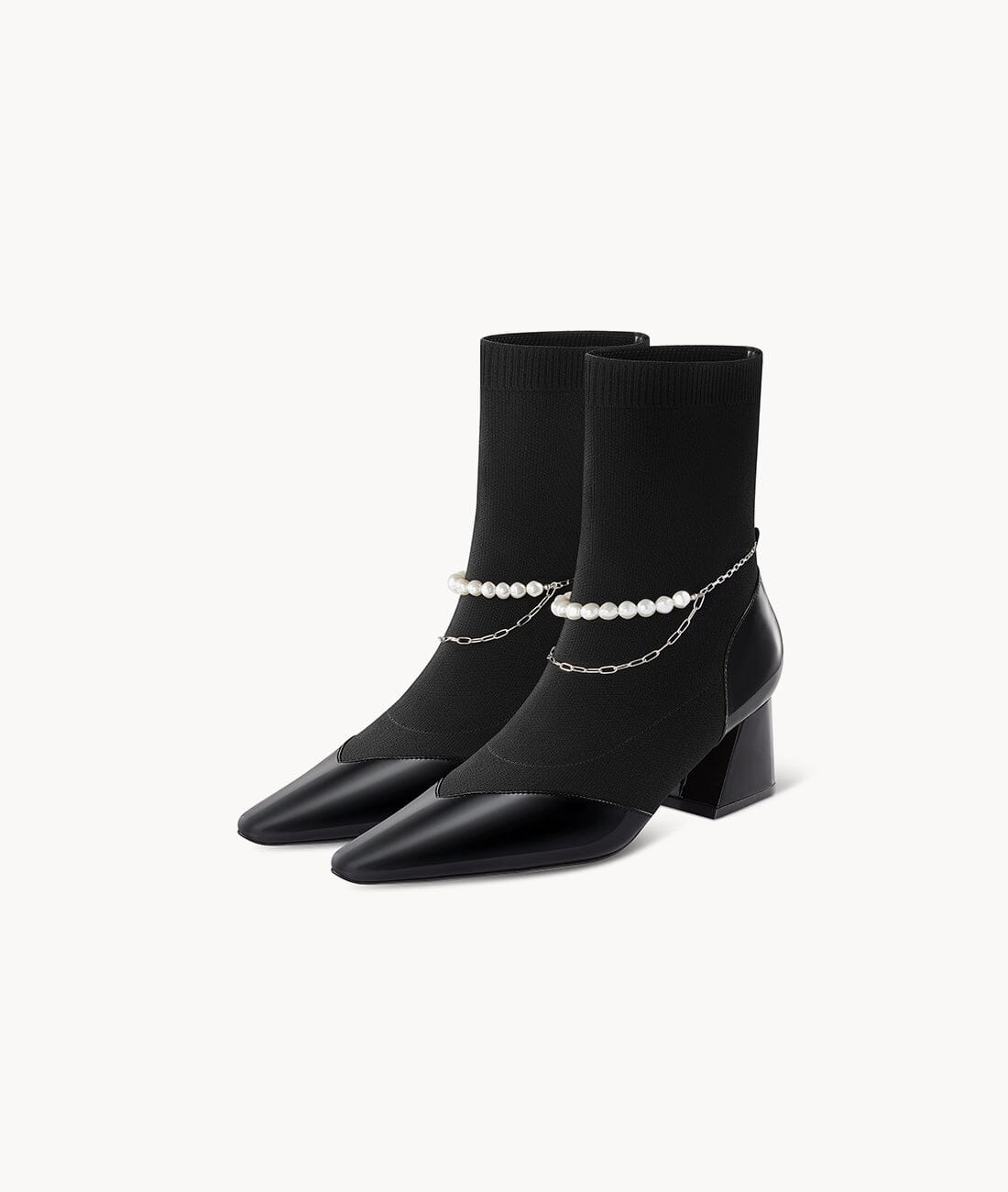 7or9 Japan - Silver Square Beaded Instep Ankle Chain - アンクルチェーン