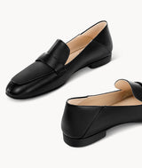 Black Choc Bread Loafers 7or9 Black 5.0 With TWIST CHAIN FRONT BUCKLES