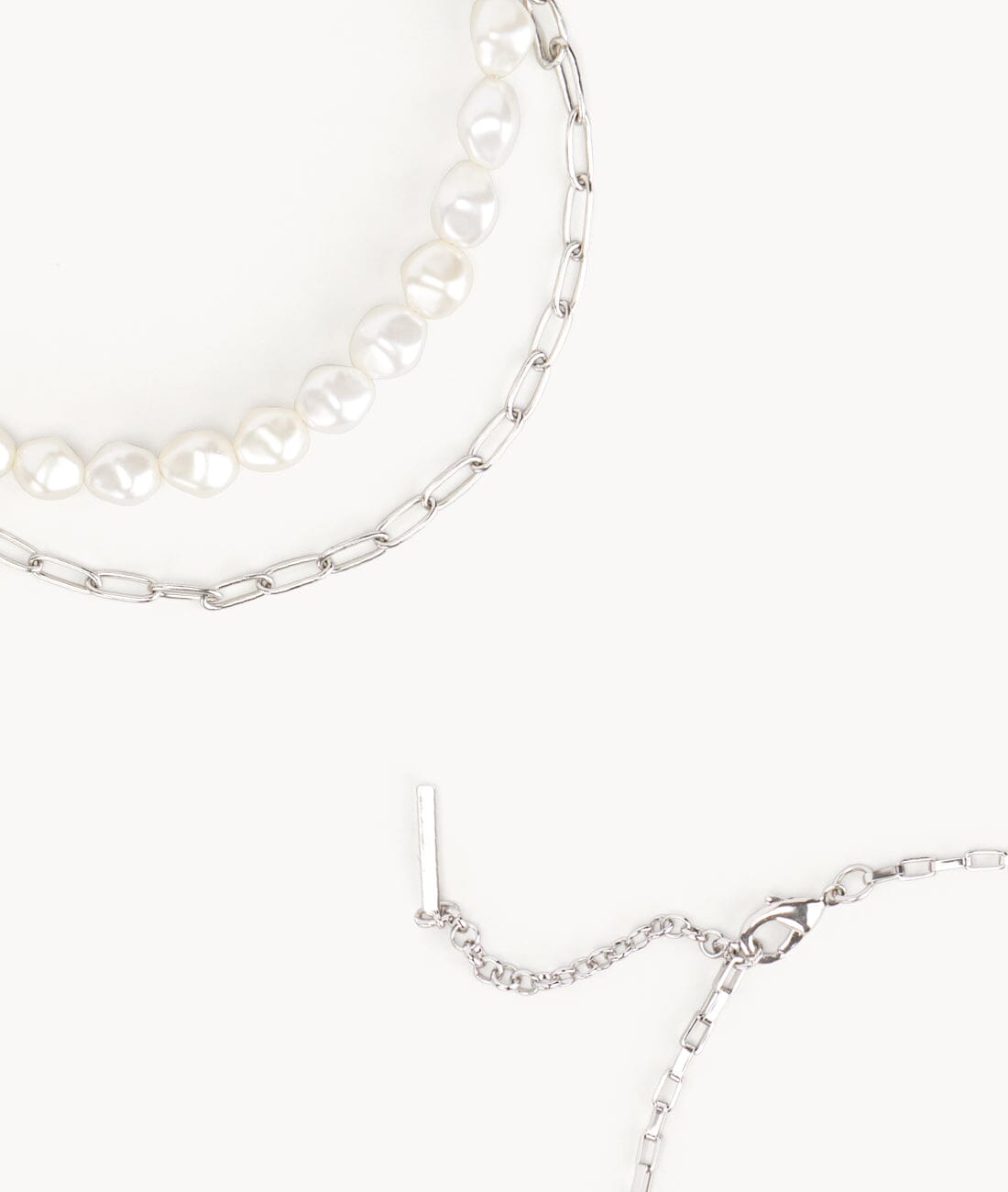 7or9 Japan - Silver Square Beaded Instep Ankle Chain - アンクルチェーン