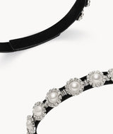 Black Velvet Pearl Belt Buckle 7or9