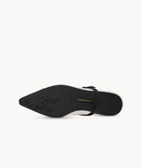 7or9 Black Label Series High-end Comfortable Black and White Calfskin  Leather Mary Jane Flat for Women Block Heels - Quarter Moon 4.0