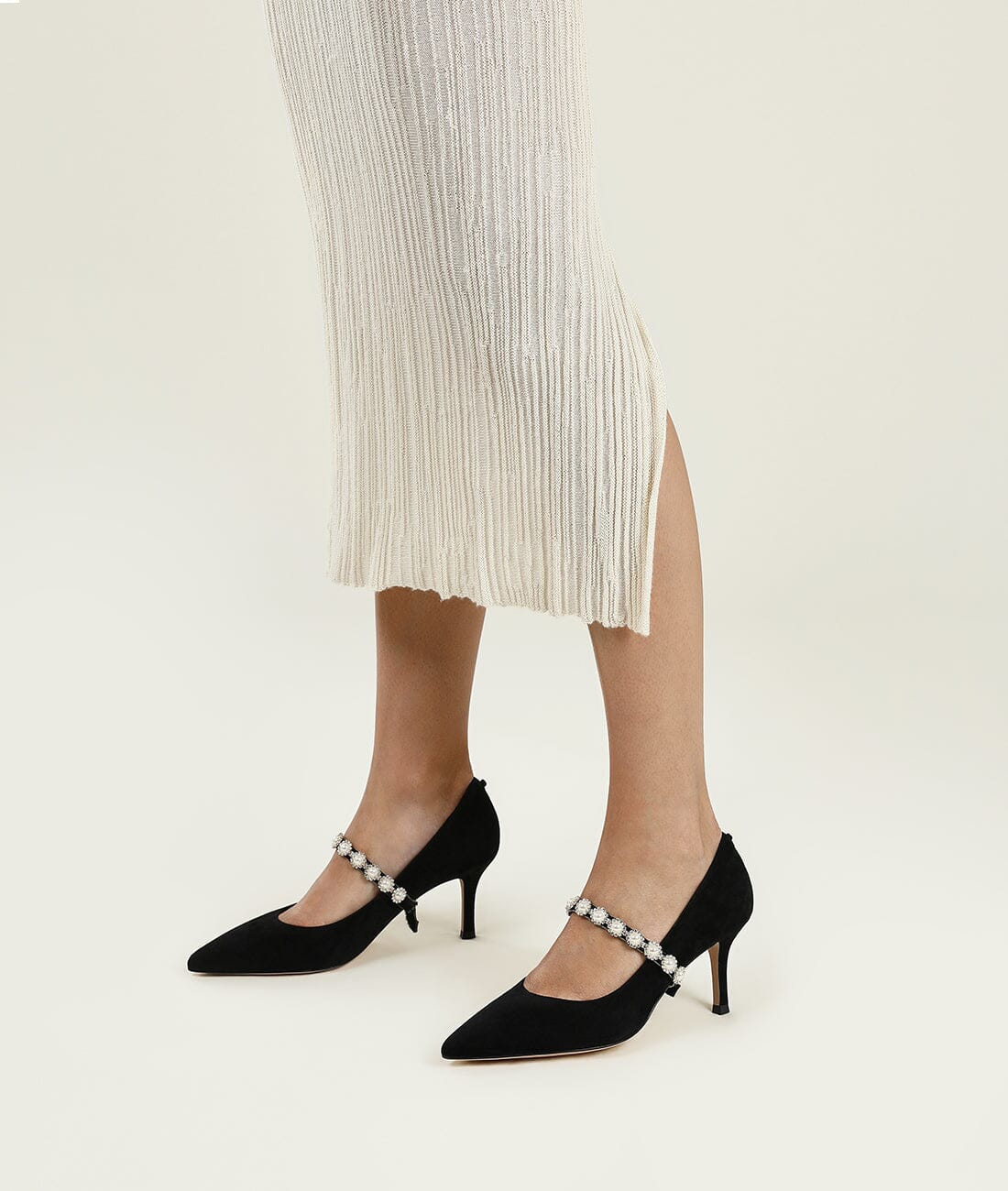 AIR-TOUCH FOAM 7CM BLACK WORK HEELS - Truffle Pumps 7or9