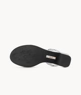 7or9 Lunaria Rediviva Comfort Sofa Series Lambskin Upper Silver Sandals for Women with 35mm/1.38