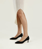 AIR-TOUCH FOAM Classic 5CM BLACK WORK HEELS - Dark Tea Heels 7or9