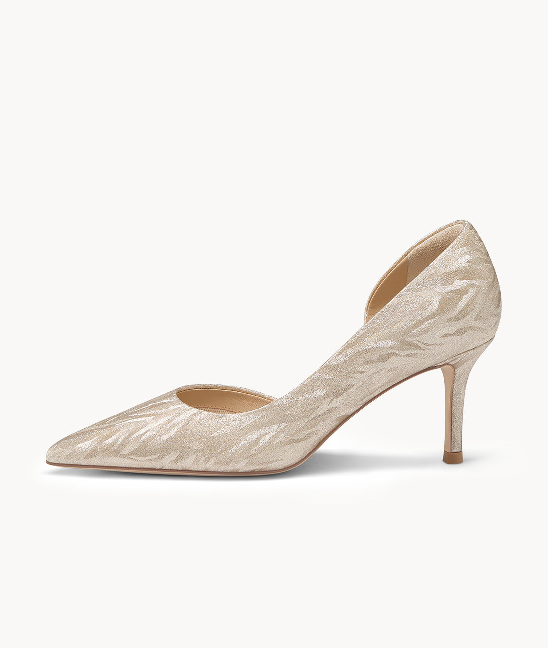 White Butterfly Shell Pumps