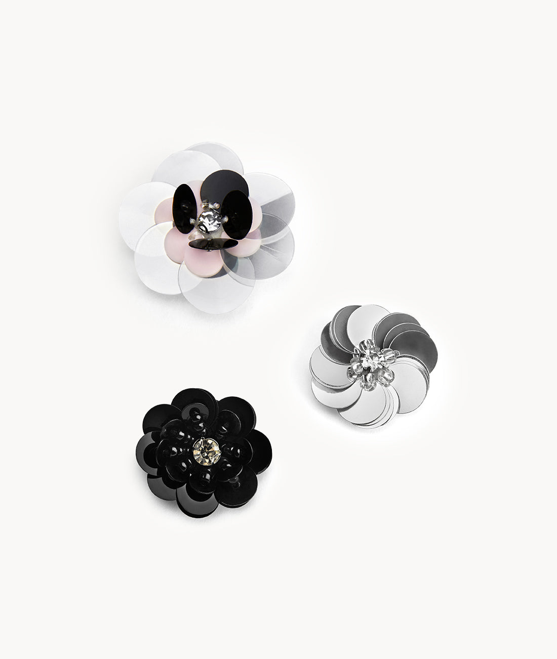 Sequin Flower Buckle - Pink