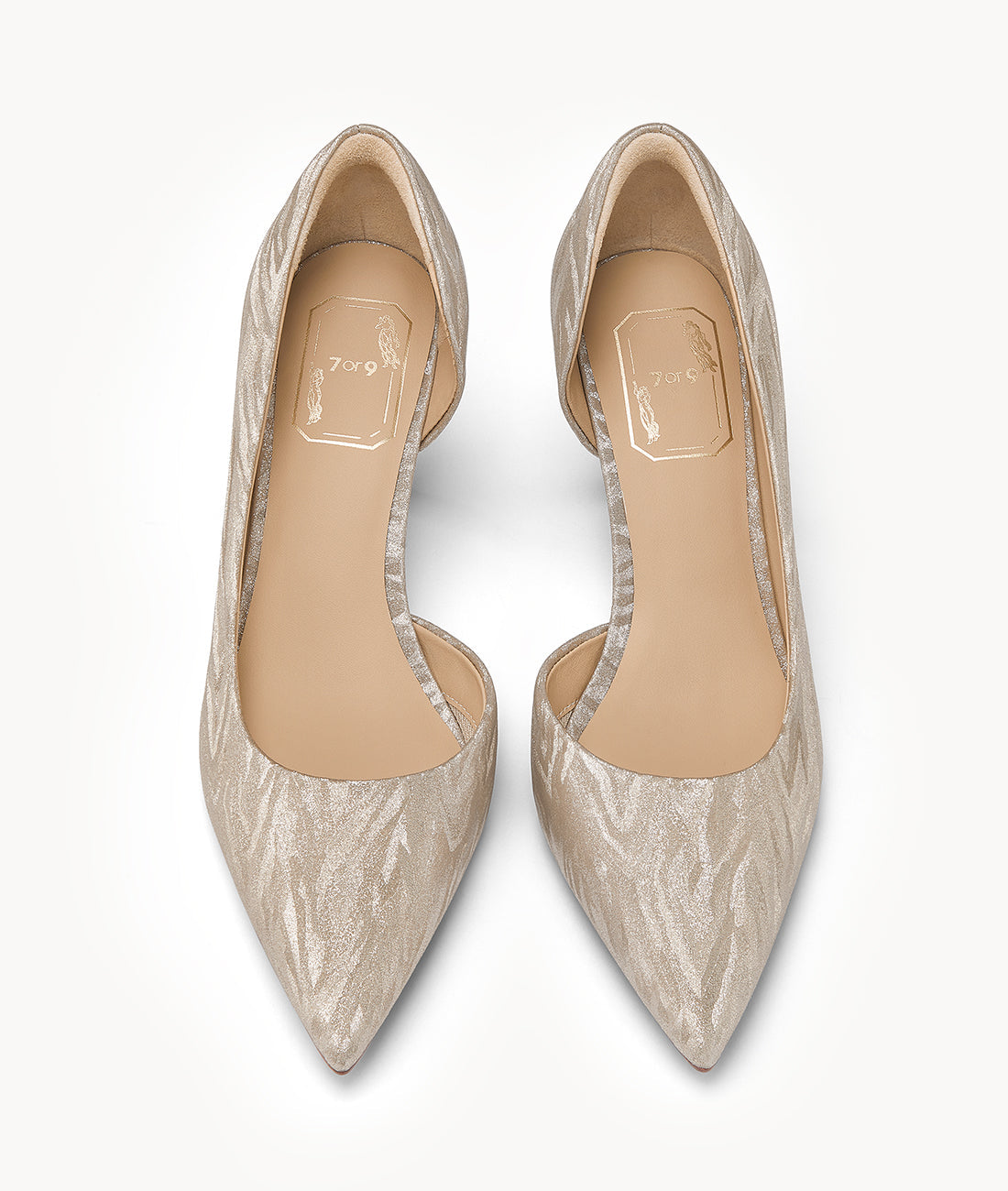 7or9 Japan - White Butterfly Shell Pumps - パンプス