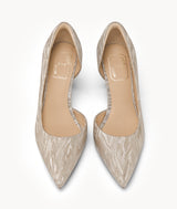 White Butterfly Shell Pumps