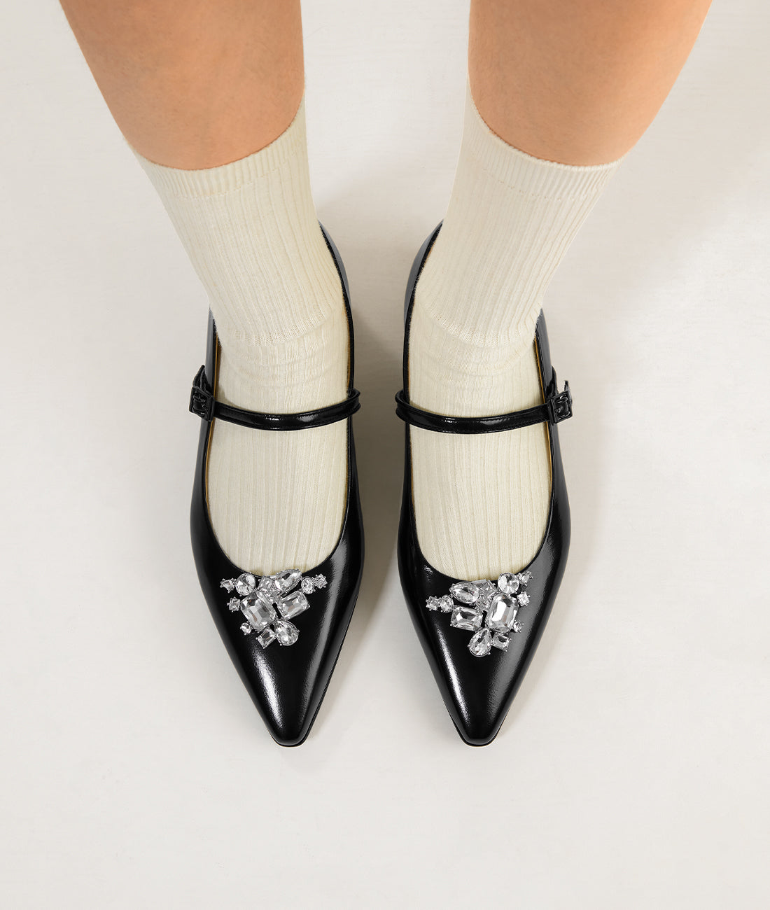 7or9 Japan - Geometric Rhinestone Buckle - バックル