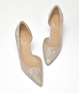 White Butterfly Shell Pumps
