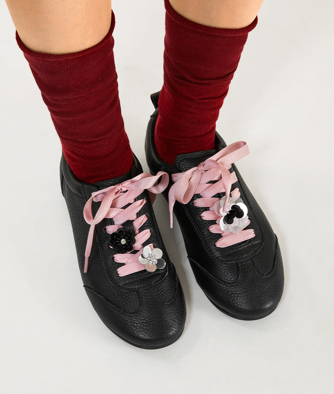 7or9 Japan - Sequin Flower Buckle - Pink - バックル