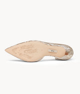 White Butterfly Shell Pumps