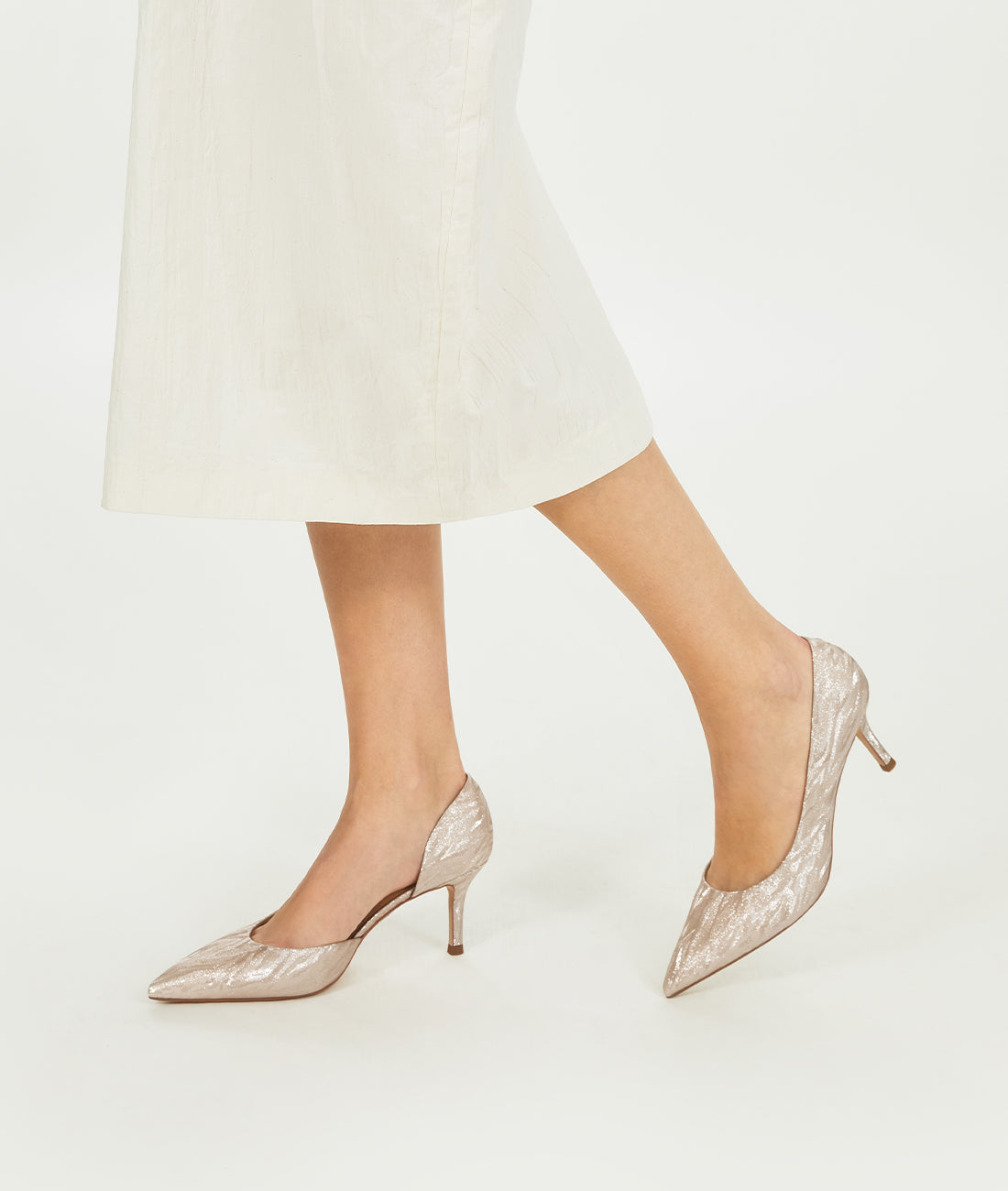7or9 Japan - White Butterfly Shell Pumps - パンプス