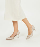 White Butterfly Shell Pumps