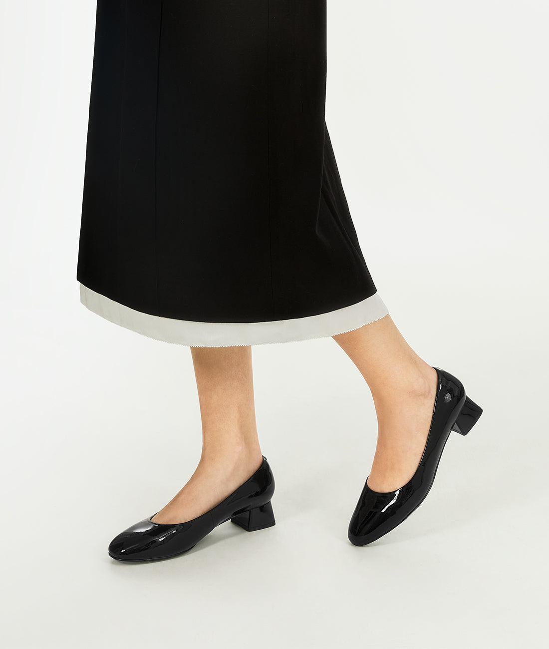7or9 Japan - Black Charcoal Bagel Pumps - パンプス