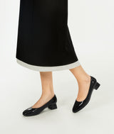 Black Charcoal Bagel Pumps